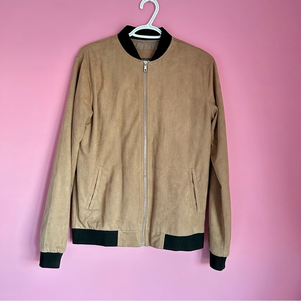 Tan Faux Suede Jacket